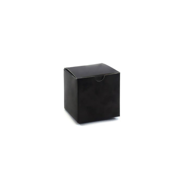 Promotional Square Box made with Recycled Material - Smooth Black or PolkaDot Co